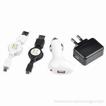 USB Charger Kit with 5V DC Output Voltage with 500mA to 1A Charging Rate